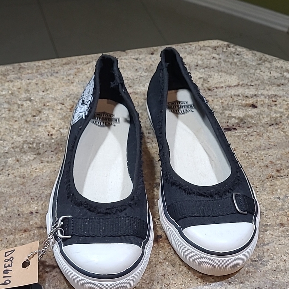 Harley-Davidson Black Canvas Shoes Size EU38 / US 7